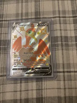 Pokemon Cramorant V SWSH086 Sword & Shield Black Star Promo Full Art Holo - Image 1