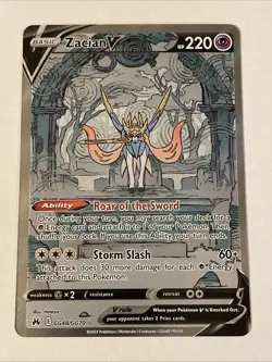Zacian V GG48/GG70 Ultra Rare Crown Zenith Pokemon TCG - Image 1