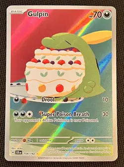 Pokemon Gulpin 154/142 Sv07: Stellar Crown Illustration Rare NM - Image 1