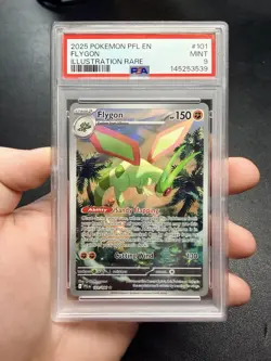 2025 Pokemon Phantasmal Flames EN Flygon Illustration Rare PSA 9 Mint 101/094 - Image 1