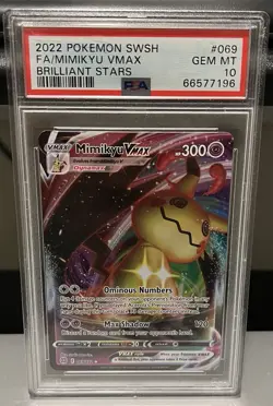 2022 Pokemon Brilliant Stars Mimikyu VMAX 069/172 PSA 10 - Image 1