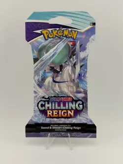 Pokemon TCG Sword & Shield Chilling Reign Ice Rider Calyrex Sleeved Booster Pack - Image 1