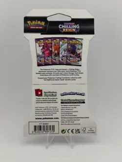Pokemon TCG Sword & Shield Chilling Reign Ice Rider Calyrex Sleeved Booster Pack - Image 2