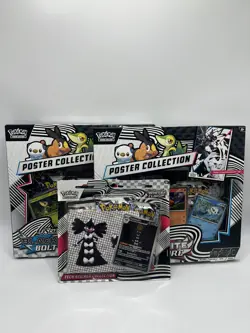 Pokemon TCG Black Bolt & White Flare Poster Collection/Tech Sticker Lot Sealed - Image 1