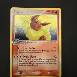 2005 Pokemon Flareon Holo 5/115 Unseen Forces LP - Image 1