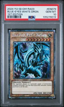 2024 YU-GI-OH! RA03-QUARTER CENTURY BONANZA 1ST ED BLUE-EYES WHITE DRAGON PSA 10 - Image 1