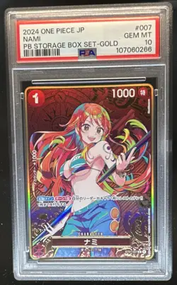2024 One Piece Japanese Nami PB Storage Box Set Gold #ST01-007 PSA 10 GEM MINT - Image 1