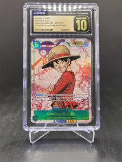 One Piece Carrying His Will Monkey D. Luffy SEC Alt Art CGC Pristine 10 OP13-118 - Image 1