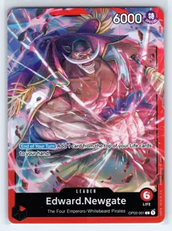 One Piece TCGEdward.Newgate L Starter Deck 15: RED Edward.Newgate OP02-001 NM - Image 1
