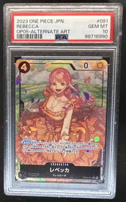 2023 One Piece New Era Japanese Rebecca Alt Art #OP05-091 PSA 10 GEM MINT - Image 1