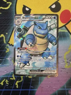 Pokemon TCG Blastoise EX Holo Ultra Rare Card Scarlet VIOLET-151, 184/165 - Image 1