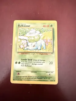 Pokemon TCG Bulbasaur Base Set Regular Card 44/102 Common - Image 1