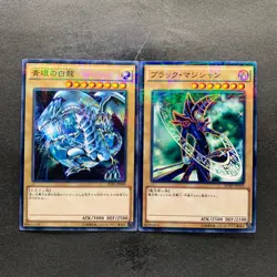 NM 2 card Blue-Eyes White Dragon SDKS-JP009 SDMY-JP010 Parallel Rare YuGiOh 200 - Image 1