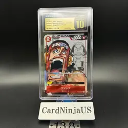 CGC 10 PRISTINE Usopp Parallel ST01-002 C 25th Edition ONE PIECE Card Game 138 - Image 1