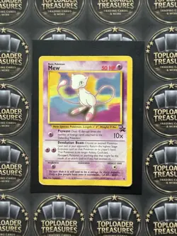 Pokemon Mew 50 HP Holo Promo Basic Wizards Black Star 8 English Card Stock - Image 2
