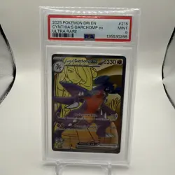 Cynthia's Garchomp EX Holo Card 215/182 Sv10: Destined Rivals PSA 9 - Image 1