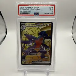 Cynthia's Garchomp EX Holo Card 215/182 Sv10: Destined Rivals PSA 9 - Image 3