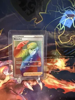 Pokemon TCG Brandon Silver Tempest 203/195 Secret Rare Card 🌈🌈 - Image 1