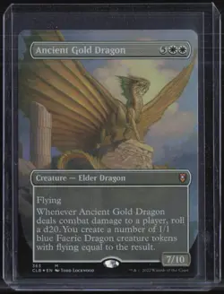 Magic The Gathering Battle For Baldur's Gate Borderless #365 Ancient Gold Dragon - Image 1