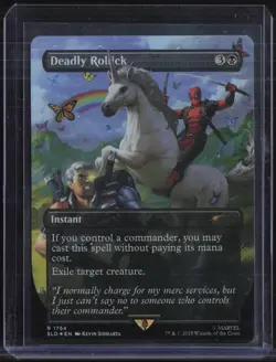 Magic The Gathering MTG Instant Secret Lair Marvel Deadpool #1754 Deadly Rollick - Image 1