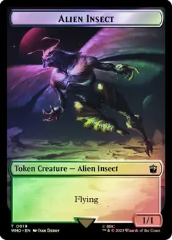 Alien Insect / Fish token Foil Doctor Who Commander NM MTG - Image 1