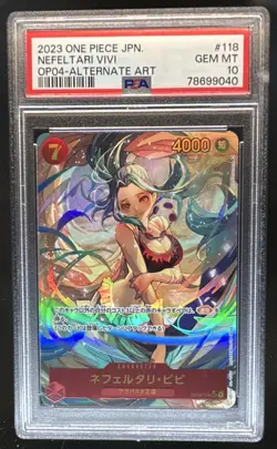 2023 One Piece Japanese Nefeltari Vivi Alternate Art #OP04-118 PSA 10 GEM MINT - Image 1