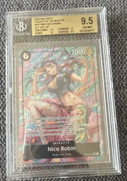 Nico Robin (Alternate Art) OP12-087 EN Legacy of the Master Foil BGS 9.5 - Image 1