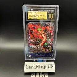 CGC 10 PRISTINE Zoro ST21-015 Flagship Battle 2025 Top 8 Prize Promo ONE PIECE - Image 1