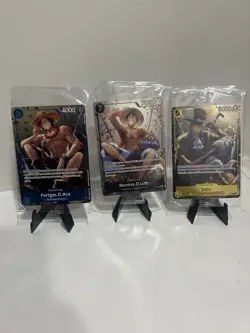 3x ONE PIECE TIN PROMO SET Vol 2 - THREE BROTHERS Promos English P-075,074,& 073 - Image 1