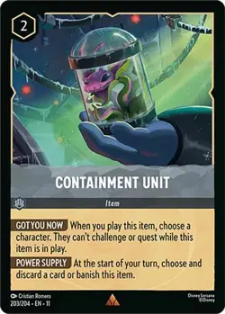 Containment Unit 203/204 COLD FOIL Winterspell Disney Lorcana - Image 1