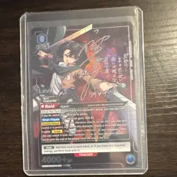 Attack on Titan Levi Autographed Union arena SR** UE10BT/AOT-1-011 Near Mint ENG - Image 5