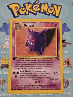 Pokemon TCG Gengar 20/62 Fossil 1st Edition Card Non Holo - Image 1