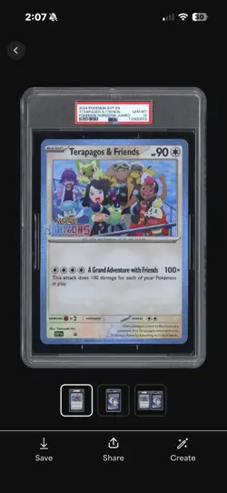 PSA 10 - Terapagos & Friends Black Star Promo Jumbo Card 2024 Pokemon Horizons - Image 1