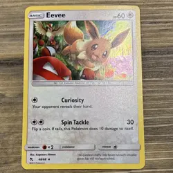 Pokemon Eevee Hidden Fates Holo Rare 48/68 Basic 60 HP English Card - Image 1