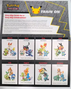 Pokemon 25th Anniversary Jumbo Cards Complete Set First Partner Pack Binder NM - Image 5