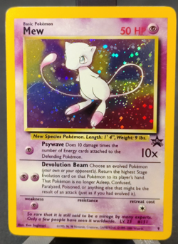 1999 Pokemon Mew #9 Black Star Promo WOTC Holo Rare NM Vintage Card **SWIRL** - Image 1