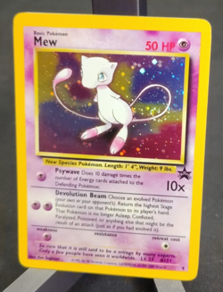 1999 Pokemon Mew #9 Black Star Promo WOTC Holo Rare NM Vintage Card **SWIRL** - Image 5