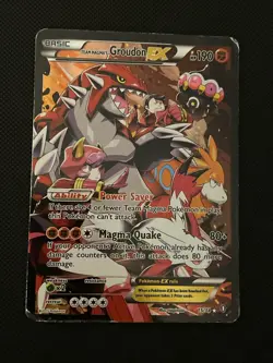 Pokemon Team Magma's Groudon EX 15/34 Double Crisis Ultra Rare Holo Card DMG - Image 1