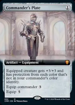 MTG English Commander's Plate (Extended Art) NM Normal Commander Legends - Image 1