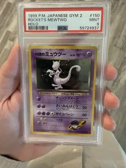 Rocket's Mewtwo No. 150 - Japanese Gym 2 *PSA 9 - MINT* Holo Pokemon Card - Image 1