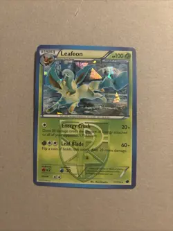 Pokemon Card Leafeon 11/116 Team Plasma Freeze Rare Cracked Ice Holo 2013 NM - Image 1