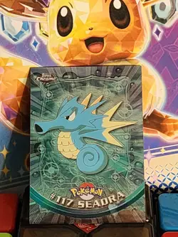 2000 Topps Chrome Pokemon Cards - Silver Foil - Series 2 - Seadra #117 - Image 1