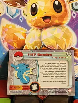 2000 Topps Chrome Pokemon Cards - Silver Foil - Series 2 - Seadra #117 - Image 2