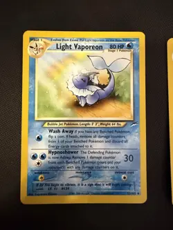 Pokemon Neo Destiny Card Lot Light Vaporeon x2 Light Golduck (3 Cards) - Image 5