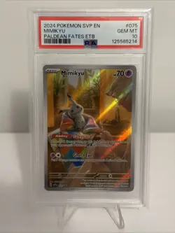 Pokemon Mimikyu TCG Black Star Promo Card Paldean Fates ETB SVP075 PSA 10 Gem MT - Image 1