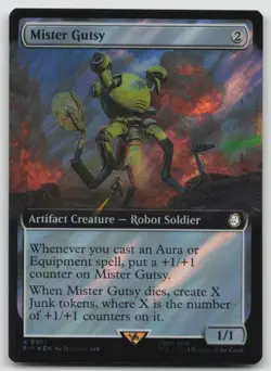 Mister Gutsy (Extended Art) (Surge Foil) Artifact Creature — Robot Soldier PIP # - Image 1