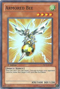 1x (LP) Armored Bee - PRC1-EN007 - Super Rare - 1st Edition YuGiOh - Image 1