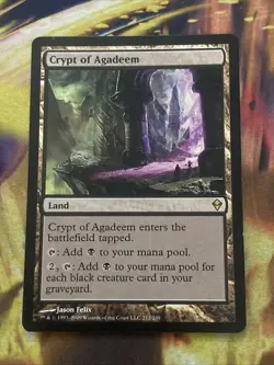 MTG Magic the Gathering Crypt of Agadeem (212/280) Zendikar LP - Image 1