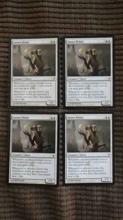 Magic: the Gathering / MtG Suture Priest x4 New Phyrexia - Image 1