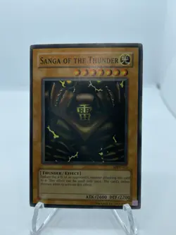 YUGIOH SANGA OF THE THUNDER MRD-025 SUPER HP/CREASES - Image 1